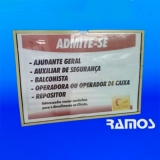 onde comprar porta cartaz acrilico personalizado de parede Valinhos